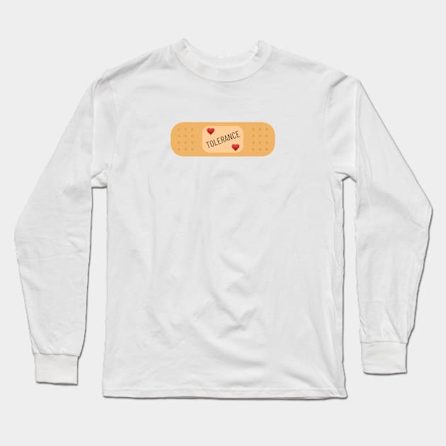 Tolerance patch, Tolerance bandaid Long Sleeve T-Shirt by Bailamor